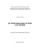 hệ thống nhận dạng và phân loại văn bản
