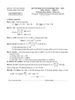 Đề thi môn Toán 11 học kỳ II