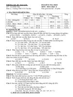 Đề thi học kì 2 hóa 8