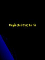 bài giảng chuyển pha ở chất rắn