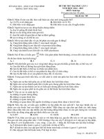 Đề thi thử ĐH Lần I THPT Phụ Dực