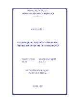 giải pháp quản lý hệ thống kênh mương trên địa bàn huyện phù cừ, tỉnh hưng yên