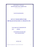quản lý chi bảo hiểm xã hội trên địa bàn huyện phù cừ, tỉnh hưng yên