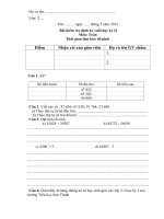 Bộ đề kiểm tra cuối năm. Môn Toán + Tiếng Việt - Lớp 3