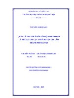 quản lý thu thuế đối với hộ kinh doanh cá thể tại chi cục thuế huyện gia lâm thành phố hà nội