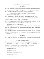 10 đề thi Hóa học HKII lớp 11 cực hay