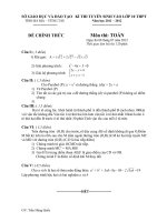 de tuyen dinh vao lop 10 2011-2012