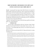 THIẾT KẾ BỘ ĐIỀU CHẾ ĐỘ RỘNG XUNG HỖN LOẠN TƯƠNG TỰ ĐỂ NGĂN CHẶN NHIỄU ĐIỆN TỪ