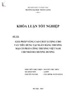 giải pháp nâng cao chất lượng cho vay tiêu dùng tại ngân hàng thương mại cổ phần công thương việt nam - chi nhánh chương dương