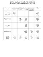 ĐỀ KTHKII HOÁ 8 CÓ MA TRẬN. ĐÁP ÁN