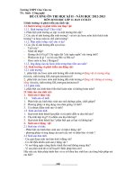 ĐỀ CƯƠNG THI HKII MÔN SINH LỚP 11CB