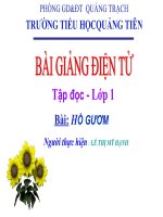 Tập đọc Hồ Guom t1- (GV trường)