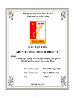 BÀI TẬP LỚN MÔN TƯƠNG THÍCH ĐIỆN TỪ Những đặc trưng của sét điện trường liên quan đến lỗi đường truyền vào mùa đông