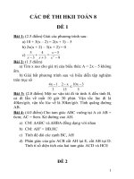 Đề thi học kỳ 2 toán 8