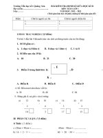 Đề TV và Toán lớp1 giữa kỳ 2