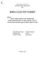 hoàn thiện chiến lược marketing cho sản phẩm cho vay mua nhà dự án của ngân hàng thương mại cổ phần quốc tế vib