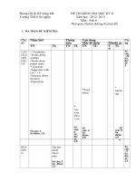 ma trận và đáp án đề kiem tra học ki 2 anh 6