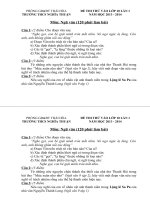 Đề-Đáp àn thi thử vào lớp 10 năm học 2013 - 2014