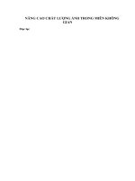 nâng cao chất lượng ảnh trong miên không gian