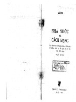 lê nin  - nhà nước và cách mạng - học thuyết của chủ nghĩa mác về nhà nước và những nhiệm vụ của giai cấp vô sản trong cách mạng