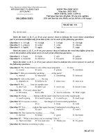 Đề thi hoc kì II-lớp 12 ( An Giang)