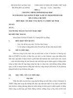 ĐỀ CƯƠNG CHI TIẾT  MÔN HỌC: TIN HỌC ỨNG DỤNG VÀ THIẾT KẾ WEB