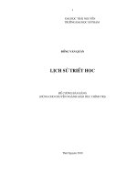 Đề cương bài giảng Lịch sử triết học