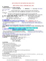 Đề cương ôn tập Anh 8 HKII 12- 13