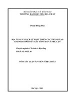 Tóm tắt Luận án Tiến sĩ Địa chất: Địa tầng và lịch sử phát triển các thành tạo Kainozoi đới đứt gãy Sông Ba và phụ cận