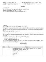 10 Đề Thi  HK2 + Đáp án chi tiết - Toán 8 Năm học 2012-2013