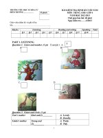 kiem tra tieng anh cuoi nam lop 4