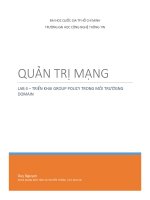 Triển Khai dịch vụ group policy trong môi trường windows server 2012