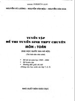 TUYỂN TẬP ĐỀ THI VÀO ĐHQGG HÀ NỘI