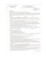 Đề thi thử ĐH môn Sinh lần 1 trường PBC Nghệ An