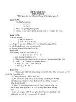 Đề Thi HKII Toán 9 tham khảo