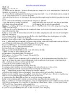 Một số đề thi thử và đáp án Sinh ĐH