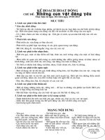 Chủ đề động vật, giao án 4 tuổi