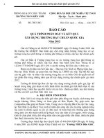 BÁO CÁO XÂY DỰNG TRƯỜNG CHUẨN THCS