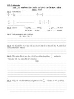 ĐỀ KHẢO SÁT CHẤT LƯỢNG CHKII lớp 4 chuẩn