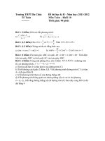 Đề thi_Đáp án HKII K10 năm học 2011-2012