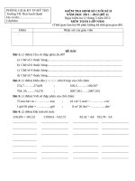 đề thi HKII lớp 5 Toán