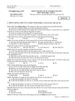 đề kiểm tra học kỳ II - lớp 12