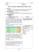 bài 1 chương trình bản tính