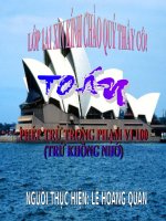 phép trừ trong phạm vi 100 (không nhớ)