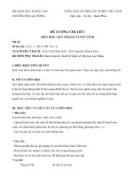 ĐỀ CƯƠNG CHI TIẾT MÔN HỌC: QUY HOẠCH TUYẾN TÍNH