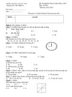 BKT TIÊNG VIỆT, TOÁN CUỐI NĂM LỚP 1- Song