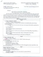 Cấu trúc đề Thi hk1 năm 2012-2013