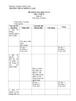 Đề Kiểm tra Học kỳ II kèm theo Ma trận. Chuẩn không cần chỉnh