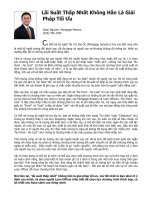 Lãi Suất Thấp Nhất Không Hẳn Là Giải Pháp Tối Ưu