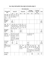 MT, ĐỀ,ĐÁP ÁN HÓA9 KÌ 2